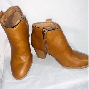 City Classified Caramel Brown Chelsea Ankle Boots